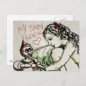 Cartes Pour Fêtes Annuelles mon drôle de valentine (Devant / Derrière)