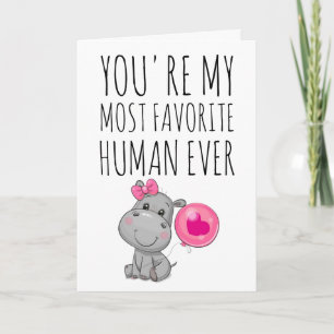 Cartes Pour Fêtes Annuelles Mon humain le plus favori   Saint Valentin
