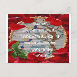 Cartes Pour Fêtes Annuelles Mon monde animal valentine.png