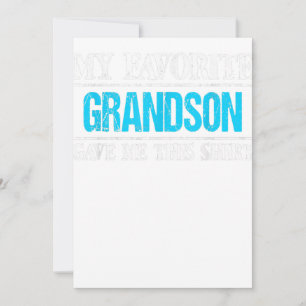 Cartes Pour Fêtes Annuelles Mon petit-fils préféré m'a donné ce cadeau familia