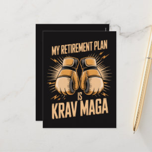 Cartes Pour Fêtes Annuelles Mon plan de retraite est Krav Maga