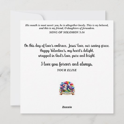 Cartes Pour Fêtes Annuelles Mon plus cher une mignonne souris Christian Valent (Dos)