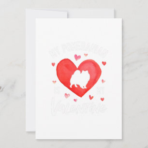 Cartes Pour Fêtes Annuelles Mon Poméranien est mon Valentin Saint Valentin Chi