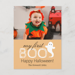 Cartes Pour Fêtes Annuelles Mon premier garçon ! Éffrayant Cute Halloween Phot
