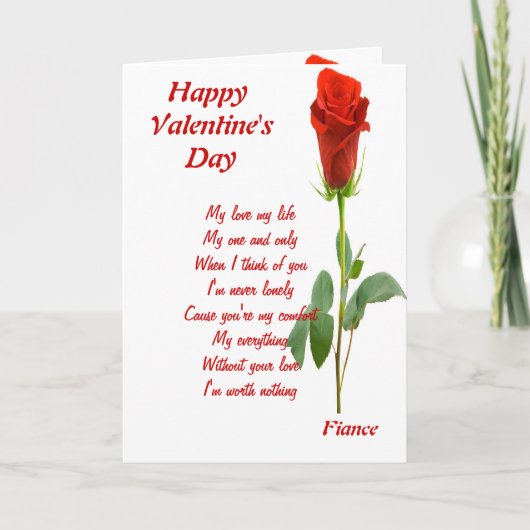 Cartes Pour Fêtes Annuelles mon seul et unique fiancé (Devant)