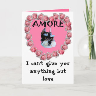 Cartes Pour Fêtes Annuelles Mon Valentine Amore, je ne peux pas vous donner