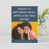 Cartes Pour Fêtes Annuelles Mon vœu pour 2021 | Photo Bleu Bonne Année (Debout devant)