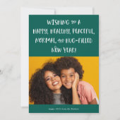 Cartes Pour Fêtes Annuelles Mon vœu pour 2021 | Photo Bonne année verte (Devant)