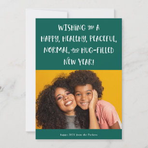 Cartes Pour Fêtes Annuelles Mon vœu pour 2021   Photo Bonne année verte