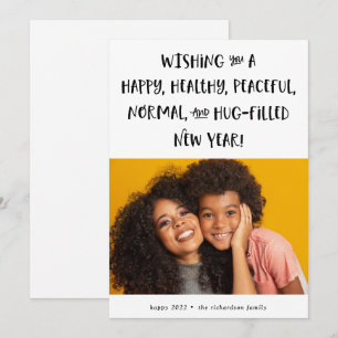 Cartes Pour Fêtes Annuelles Mon vœu pour 2022   Photo Texte Noir Bonne Année