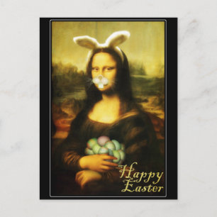 Cartes Pour Fêtes Annuelles Mona Lisa Bunny Ears Pâques