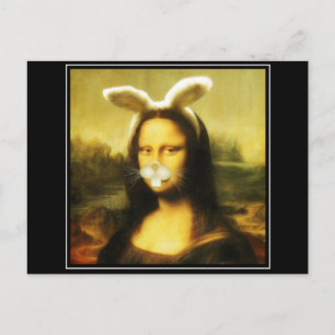 Cartes Pour Fêtes Annuelles Mona Lisa Bunny Ears Pâques
