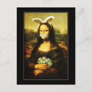 Cartes Pour Fêtes Annuelles Mona Lisa Bunny Ears Pâques