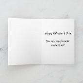 Cartes Pour Fêtes Annuelles Mona Lisa Coeur Saint Valentin Baiser (Intérieur)