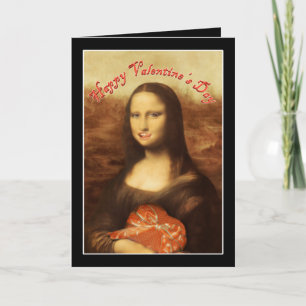 Cartes Pour Fêtes Annuelles Mona Lisa Coeur Saint Valentin Baiser