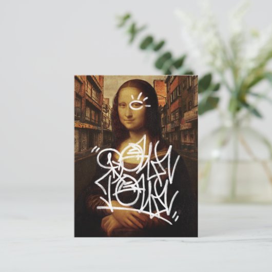 Cartes Pour Fêtes Annuelles Mona Lisa Downtown (Debout devant)