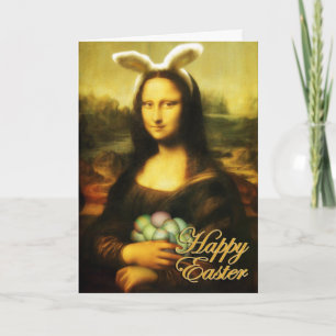 Cartes Pour Fêtes Annuelles Mona Lisa, Le Lapin De Pâques