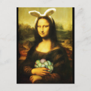 Cartes Pour Fêtes Annuelles Mona Lisa, Le Lapin De Pâques