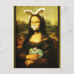Cartes Pour Fêtes Annuelles Mona Lisa, Le Lapin De Pâques