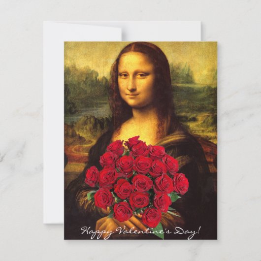 Cartes Pour Fêtes Annuelles Mona Lisa Saint Valentin (Devant)