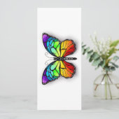 Cartes Pour Fêtes Annuelles Monarque papillon arc-en-ciel (Debout devant)