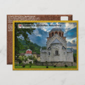 Cartes Pour Fêtes Annuelles MONASTÈRES SERBES - Monastère orthodoxe de Studeni (Devant / Derrière)