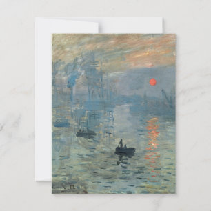 Cartes Pour Fêtes Annuelles Monet Impression Sunrise Soleil Levant Peinture Le