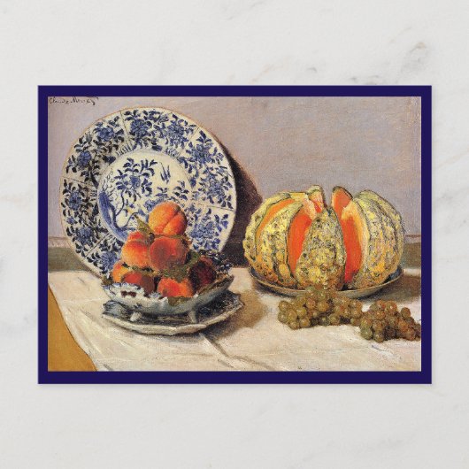 Cartes Pour Fêtes Annuelles Monet - Vie morte avec Melon (Devant)
