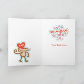 Cartes Pour Fêtes Annuelles Monkey Valentine (Intérieur)