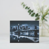 Cartes Pour Fêtes Annuelles Monochrome New York Skyline (Debout devant)