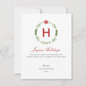 Cartes Pour Fêtes Annuelles Monogramme de couronne moderne (Devant)