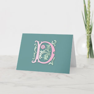 Cartes Pour Fêtes Annuelles monogramme de Fleur-De-lis D