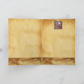 CARTES POUR FÊTES ANNUELLES MONOGRAMME DE LA NATIVITÉ PARCHEMENT DE NOËL (Intérieur)