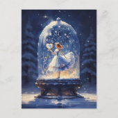 Cartes Pour Fêtes Annuelles Monogramme de Noël Globe de neige mignon (Devant)