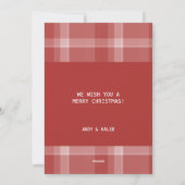 Cartes Pour Fêtes Annuelles Monogramme de Tartan en Bourgogne (Dos)