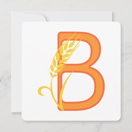 Cartes Pour Fêtes Annuelles monogramme floral B lettre majuscule (Devant)