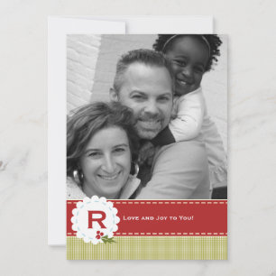 Cartes Pour Fêtes Annuelles Monogramme photo de Noël