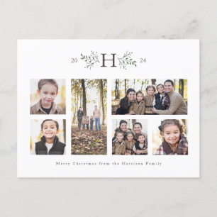 Cartes Pour Fêtes Annuelles Monographie rustique 6 photo collage de Noël