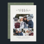 Cartes Pour Fêtes Annuelles Monographie rustique trois photo<br><div class="desc">Cette carte de vacances verticale à trois photos présente un monogramme bien en vue entouré de branches festives rustiques et de l'année et un endroit pour un accueil personnalisé.</div>