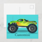 Cartes Pour Fêtes Annuelles Monster Truck Thunder_Cove (Devant / Derrière)