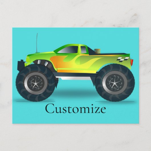 Cartes Pour Fêtes Annuelles Monster Truck Thunder_Cove (Devant)