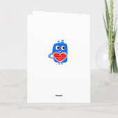 Cartes Pour Fêtes Annuelles Monstre bleu Valentine Grandson (Dos)