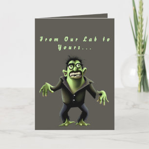 Cartes Pour Fêtes Annuelles Monstre Silly de Frank - Funny Monstre Frankenstei