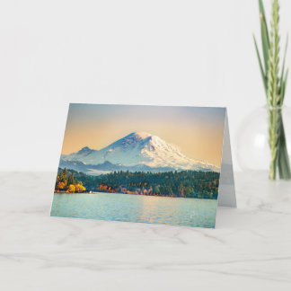 Cartes Pour Fêtes Annuelles Mont Rainier Lake Washington Toutes les occasions