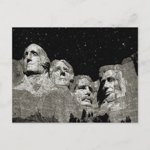 Cartes Pour Fêtes Annuelles Mont Rushmore Présidents américains,