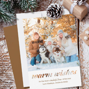 Cartes Pour Fêtes Annuelles Montage de typographie de vœux chaleureux Photo ca