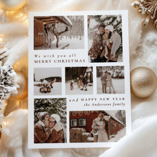 Cartes Pour Fêtes Annuelles Montage photo moderne Joyeux Noël