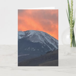 Cartes Pour Fêtes Annuelles Montagne en feu