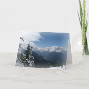 Cartes Pour Fêtes Annuelles Montagnes neigeuses