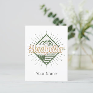 Cartes Pour Fêtes Annuelles Montpelier Vermont City États-Unis Vintage USA